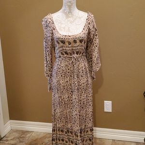 Peasant style maxi dress